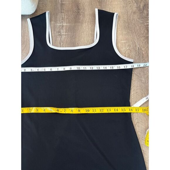 vintage y2k Fashion Bug black ribbed stretchy mini cocktail dress - Picture 5 of 6